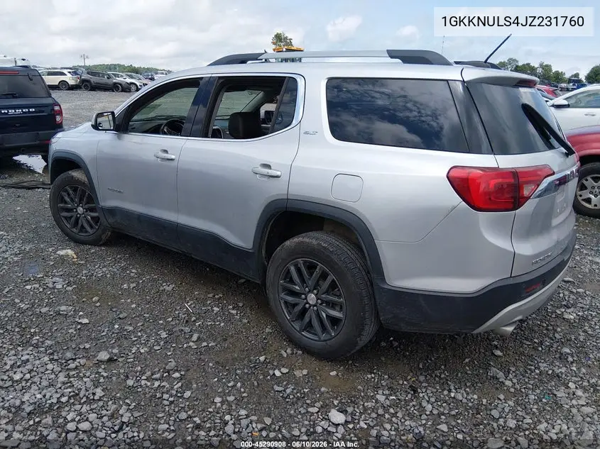 2018 GMC Acadia Slt-1 VIN: 1GKKNULS4JZ231760 Lot: 45290908