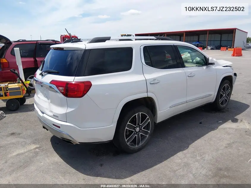 2018 GMC Acadia Denali VIN: 1GKKNXLS7JZ232502 Lot: 45453527