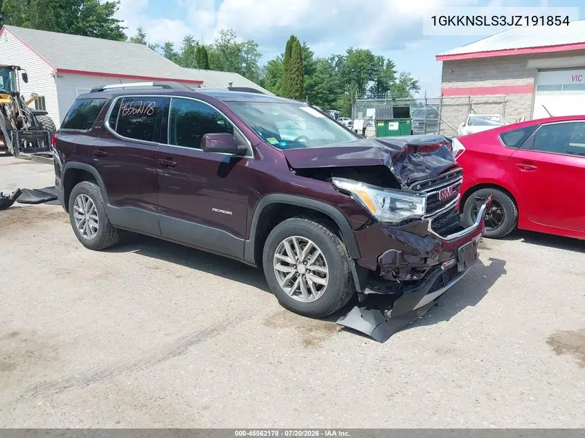 2018 GMC Acadia Sle-2 VIN: 1GKKNSLS3JZ191854 Lot: 45562178