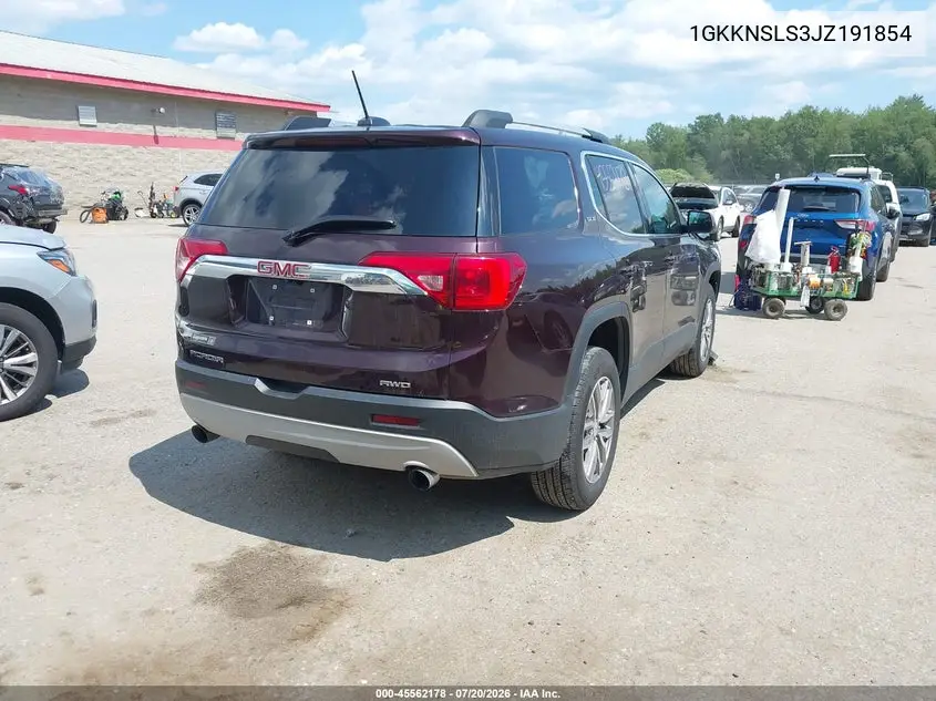2018 GMC Acadia Sle-2 VIN: 1GKKNSLS3JZ191854 Lot: 45562178
