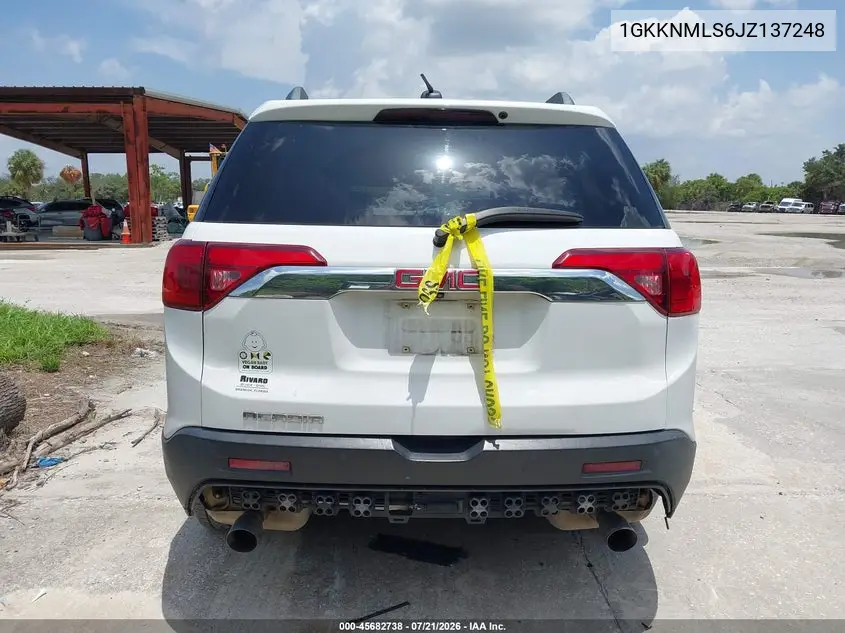 2018 GMC Acadia Slt-1 VIN: 1GKKNMLS6JZ137248 Lot: 45682738