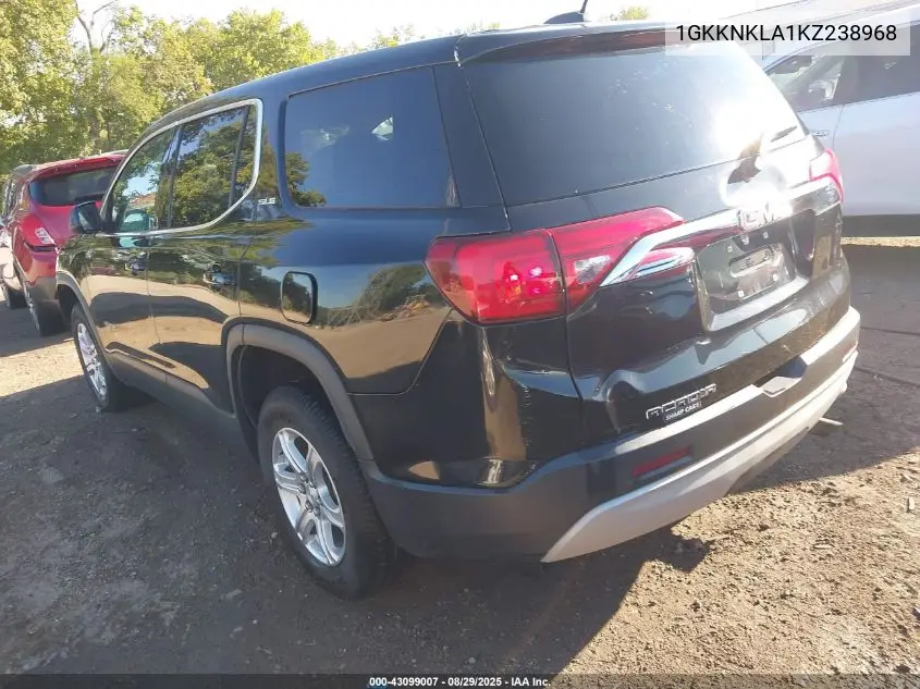 1GKKNKLA1KZ238968 2019 GMC Acadia Sle-1