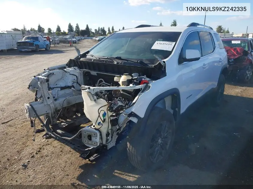 1GKKNULS9KZ242335 2019 GMC Acadia Slt-1