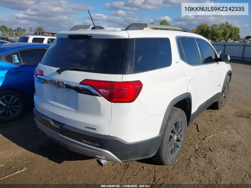 1GKKNULS9KZ242335 2019 GMC Acadia Slt-1