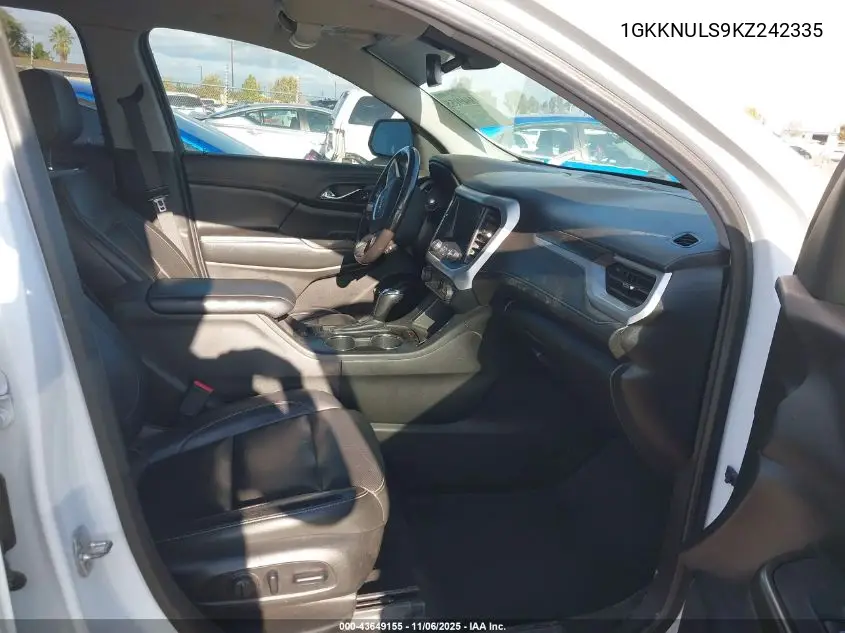 1GKKNULS9KZ242335 2019 GMC Acadia Slt-1