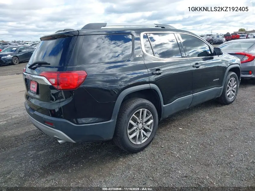 1GKKNLLS2KZ192405 2019 GMC Acadia Sle-2