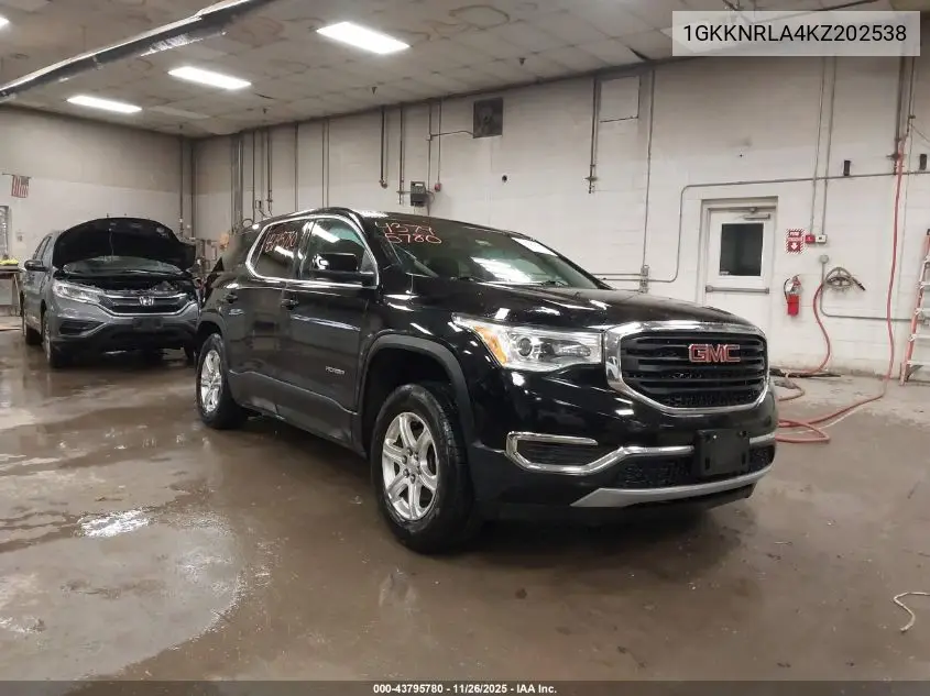 1GKKNRLA4KZ202538 2019 GMC Acadia Sle-1