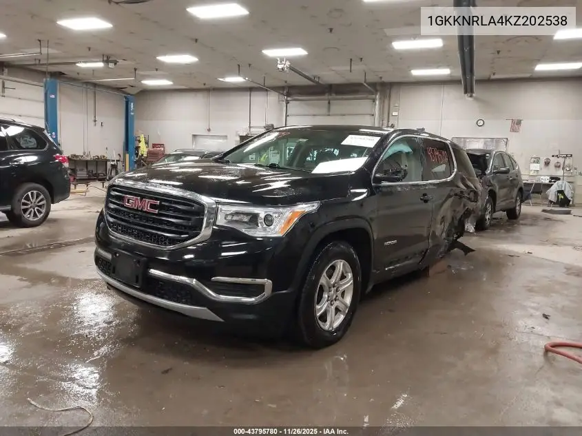 1GKKNRLA4KZ202538 2019 GMC Acadia Sle-1