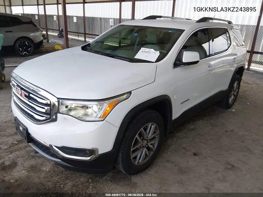 2019 GMC Acadia Sle-2 VIN: 1GKKNSLA3KZ243895 Lot: 45491770
