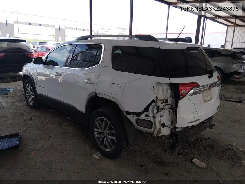 2019 GMC Acadia Sle-2 VIN: 1GKKNSLA3KZ243895 Lot: 45491770