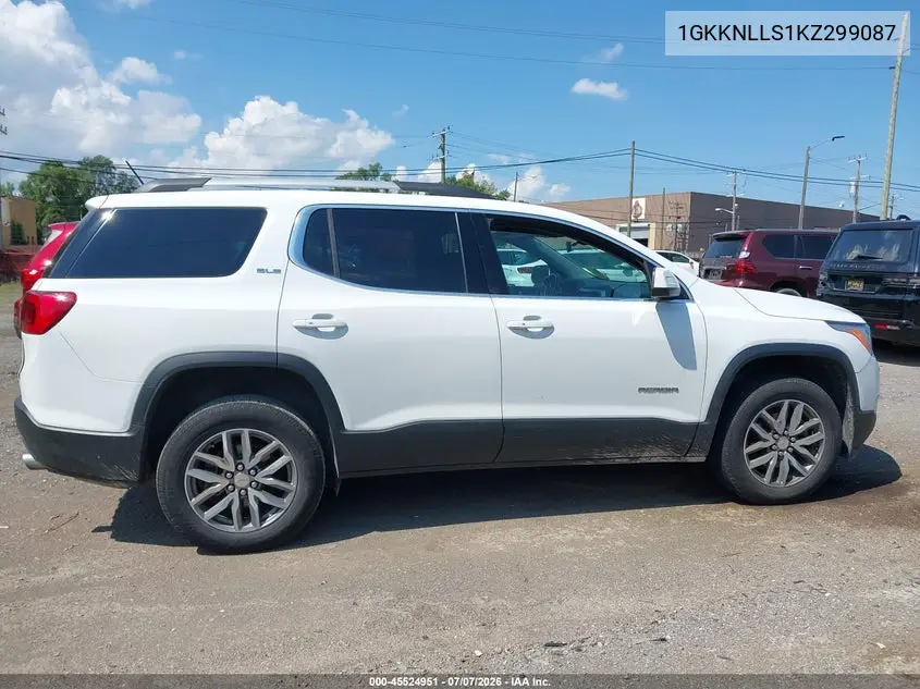 2019 GMC Acadia Sle-2 VIN: 1GKKNLLS1KZ299087 Lot: 45524951