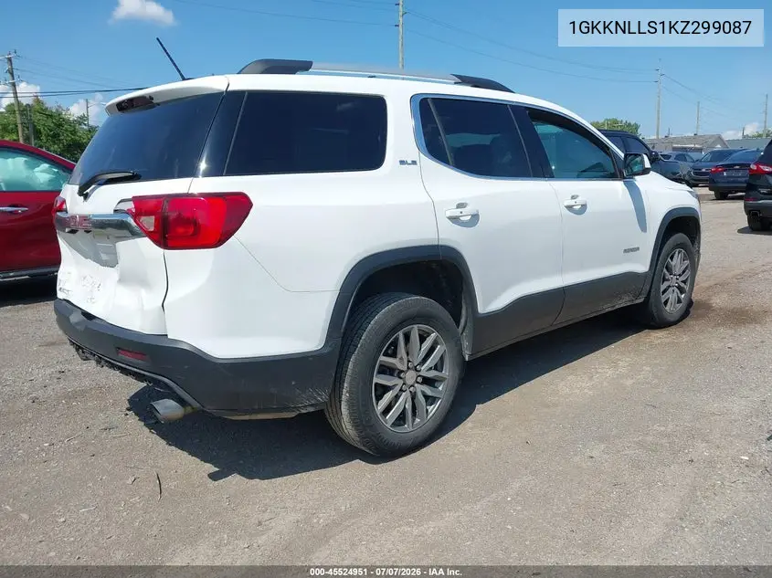 2019 GMC Acadia Sle-2 VIN: 1GKKNLLS1KZ299087 Lot: 45524951