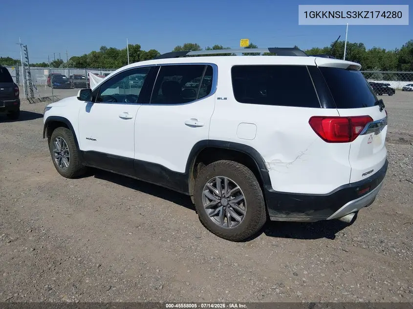 2019 GMC Acadia Sle-2 VIN: 1GKKNSLS3KZ174280 Lot: 45558005