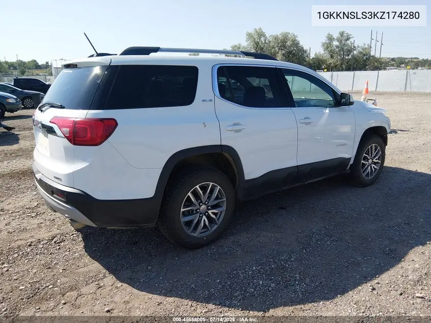 2019 GMC Acadia Sle-2 VIN: 1GKKNSLS3KZ174280 Lot: 45558005
