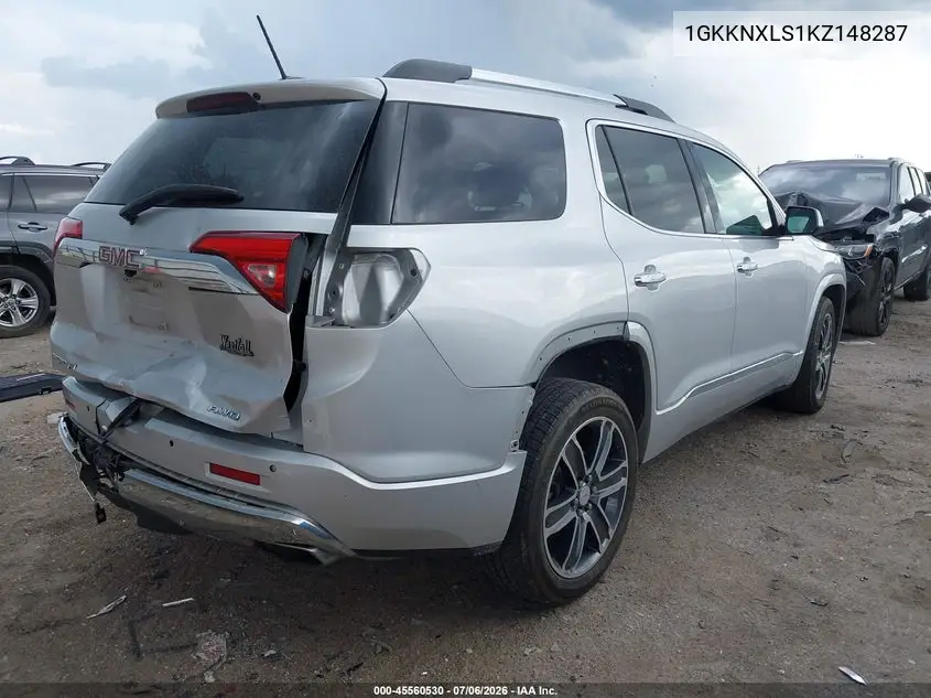 2019 GMC Acadia Denali VIN: 1GKKNXLS1KZ148287 Lot: 45560530