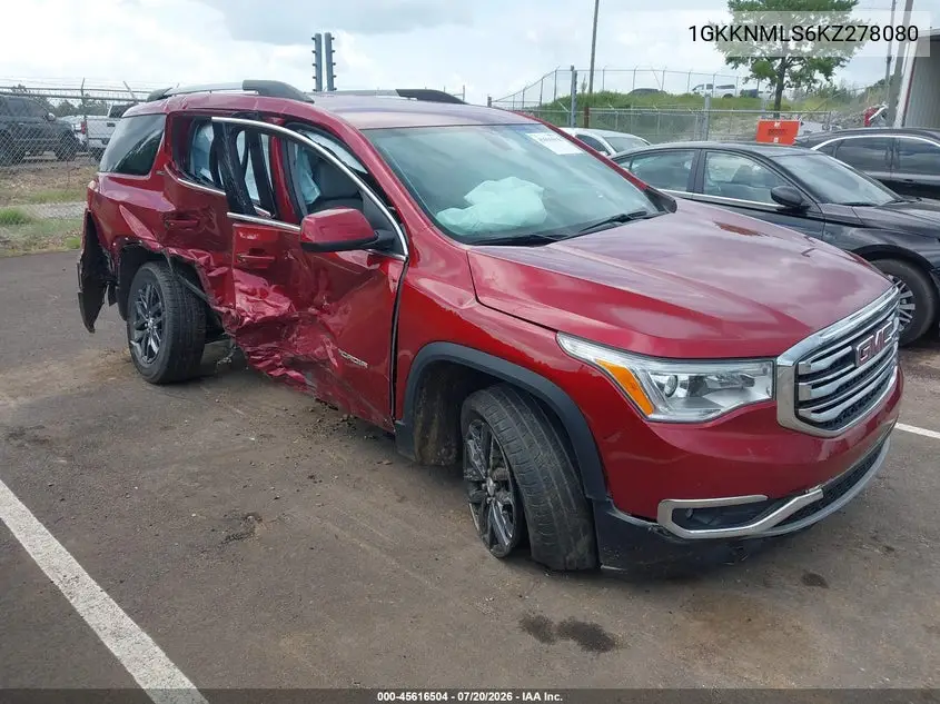 2019 GMC Acadia Slt-1 VIN: 1GKKNMLS6KZ278080 Lot: 45616504