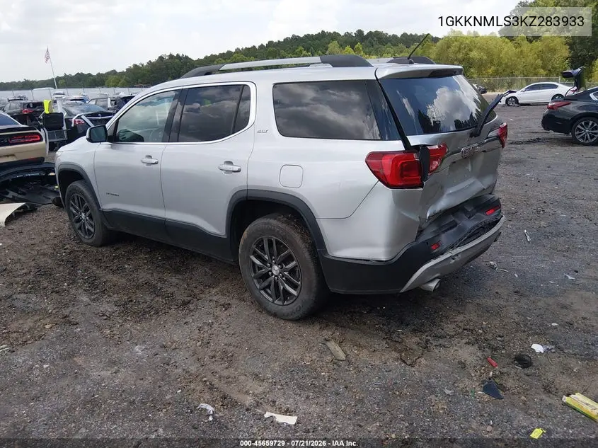 2019 GMC Acadia Slt-1 VIN: 1GKKNMLS3KZ283933 Lot: 45659729