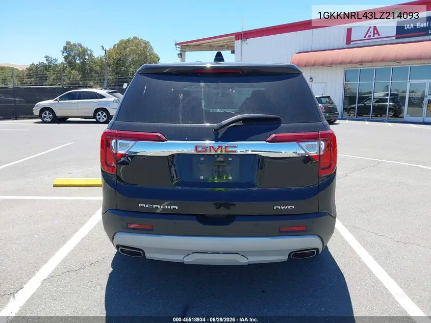 2020 GMC Acadia Fwd Sle VIN: 1GKKNRL43LZ214093 Lot: 45518934