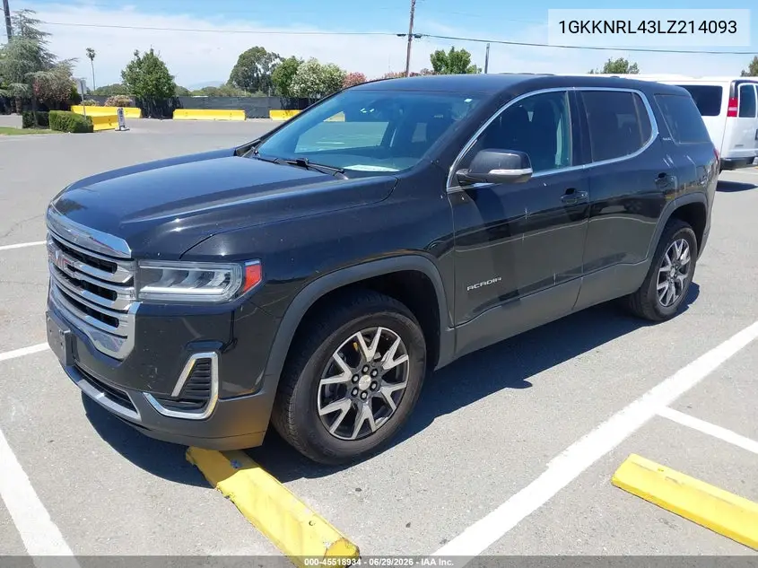 2020 GMC Acadia Fwd Sle VIN: 1GKKNRL43LZ214093 Lot: 45518934