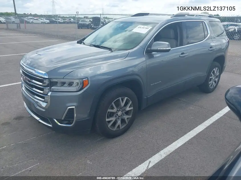 2020 GMC Acadia Fwd Slt VIN: 1GKKNMLS2LZ137105 Lot: 45630789