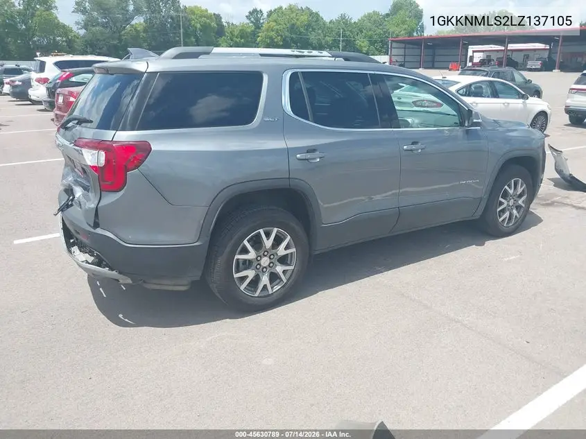 2020 GMC Acadia Fwd Slt VIN: 1GKKNMLS2LZ137105 Lot: 45630789