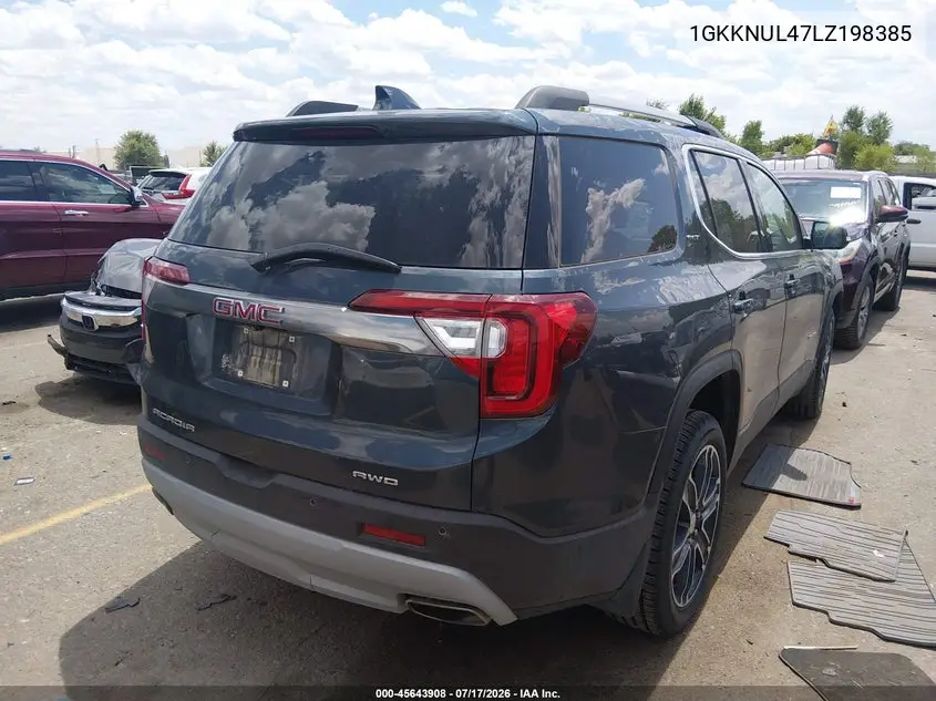 2020 GMC Acadia Awd Slt VIN: 1GKKNUL47LZ198385 Lot: 45643908