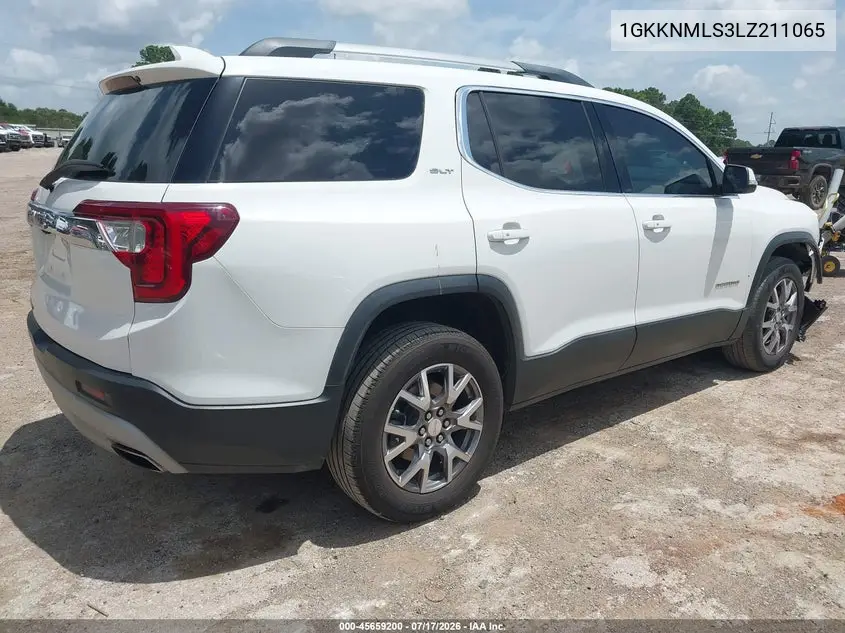 2020 GMC Acadia Fwd Slt VIN: 1GKKNMLS3LZ211065 Lot: 45659200