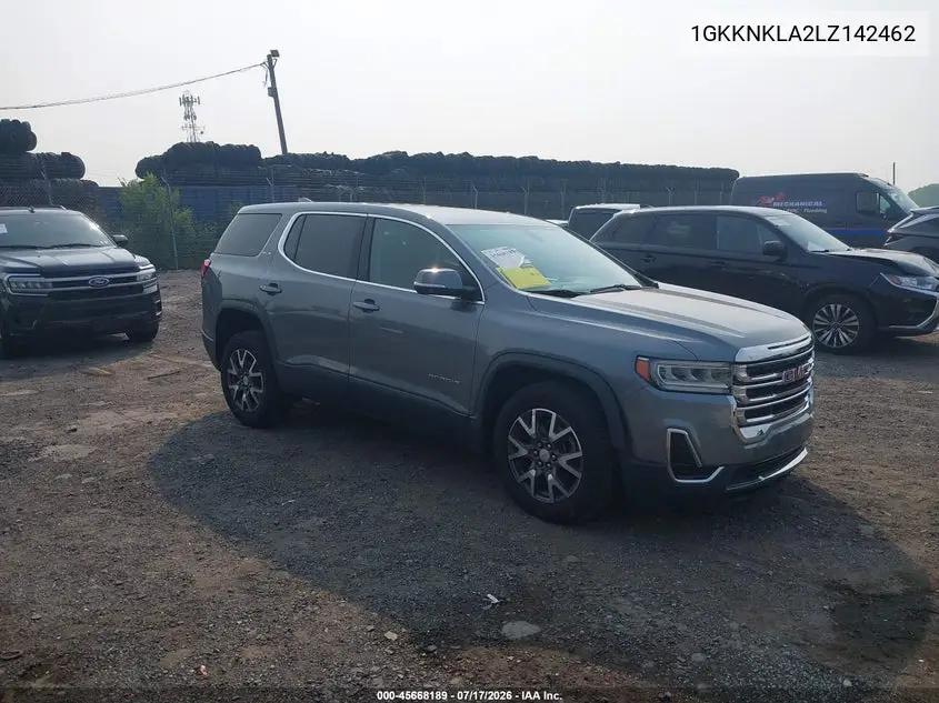 2020 GMC Acadia Fwd Sle VIN: 1GKKNKLA2LZ142462 Lot: 45668189