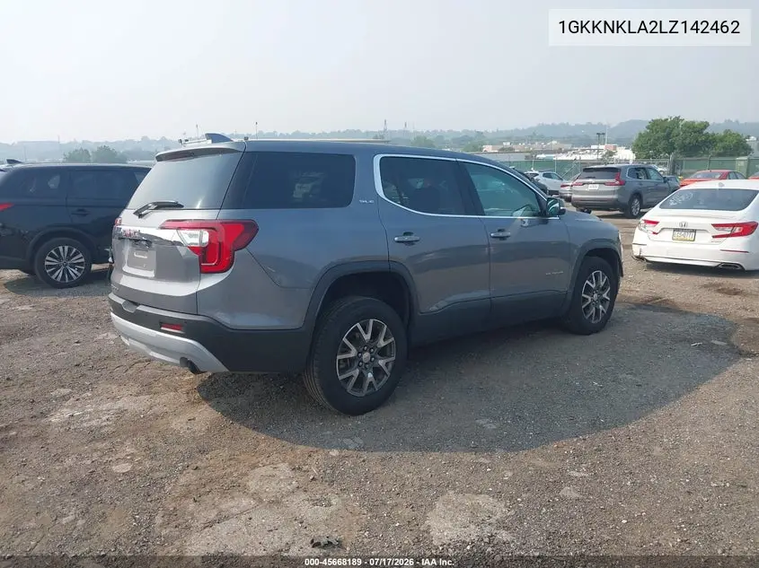 2020 GMC Acadia Fwd Sle VIN: 1GKKNKLA2LZ142462 Lot: 45668189