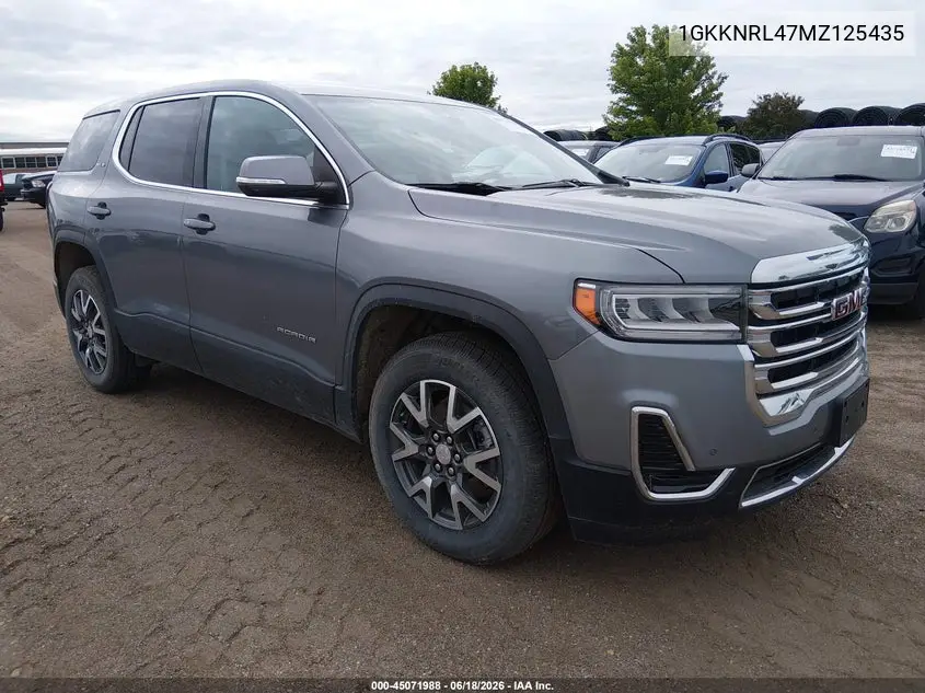 2021 GMC Acadia Awd Sle VIN: 1GKKNRL47MZ125435 Lot: 45071988