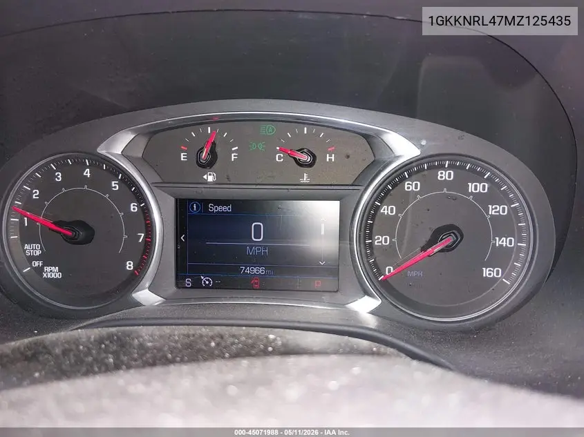 2021 GMC Acadia Awd Sle VIN: 1GKKNRL47MZ125435 Lot: 45071988