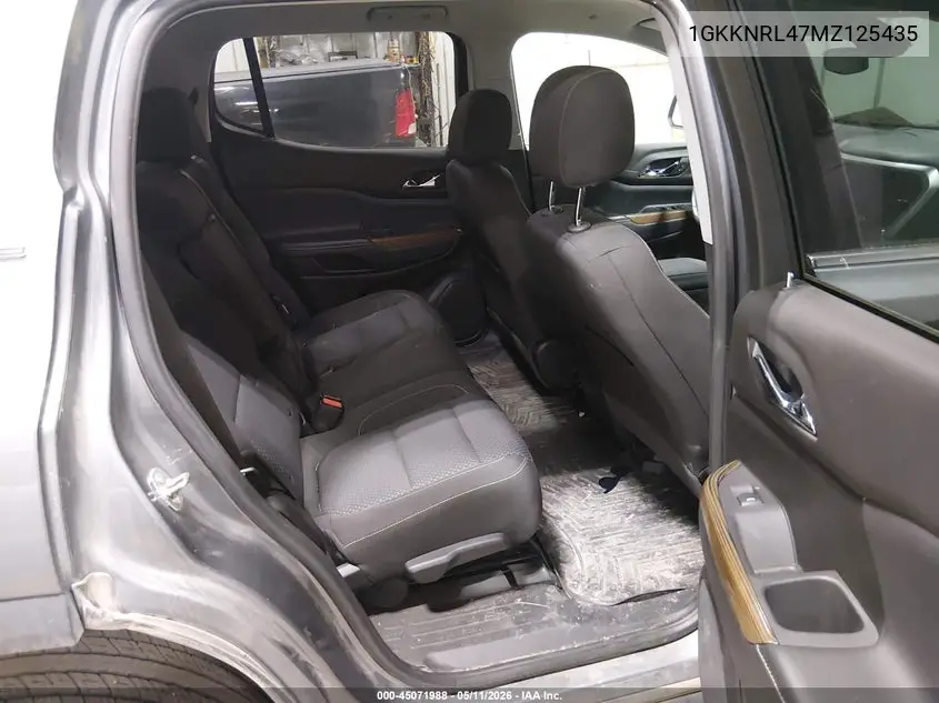 2021 GMC Acadia Awd Sle VIN: 1GKKNRL47MZ125435 Lot: 45071988