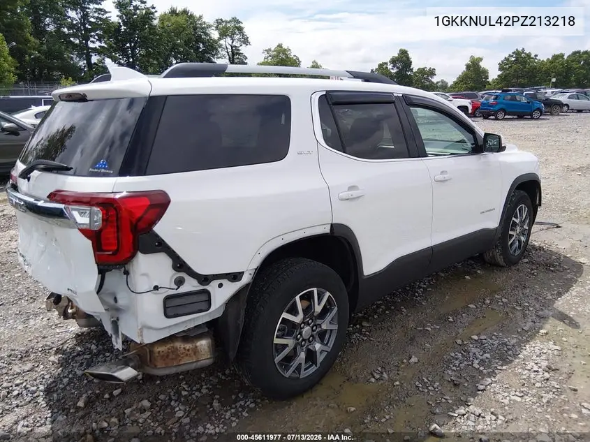2023 GMC Acadia Awd Slt VIN: 1GKKNUL42PZ213218 Lot: 45611977