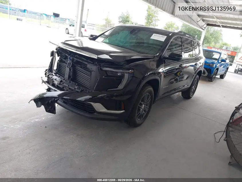 2025 GMC Acadia Fwd Elevation VIN: 1GKENKRS9SJ135969 Lot: 45512289