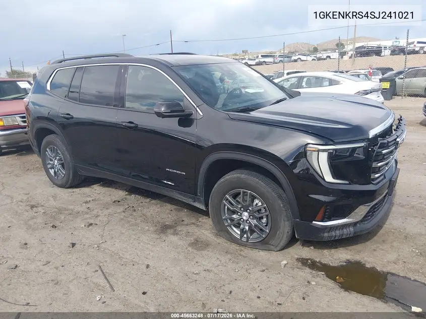 2025 GMC Acadia Fwd Elevation VIN: 1GKENKRS4SJ241021 Lot: 45663248