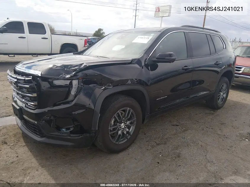 2025 GMC Acadia Fwd Elevation VIN: 1GKENKRS4SJ241021 Lot: 45663248