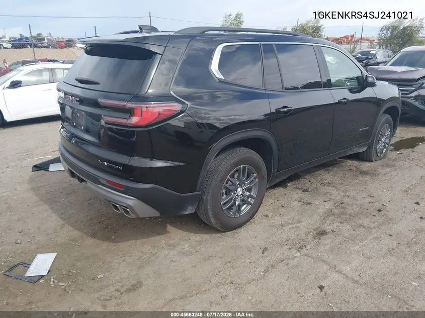 2025 GMC Acadia Fwd Elevation VIN: 1GKENKRS4SJ241021 Lot: 45663248