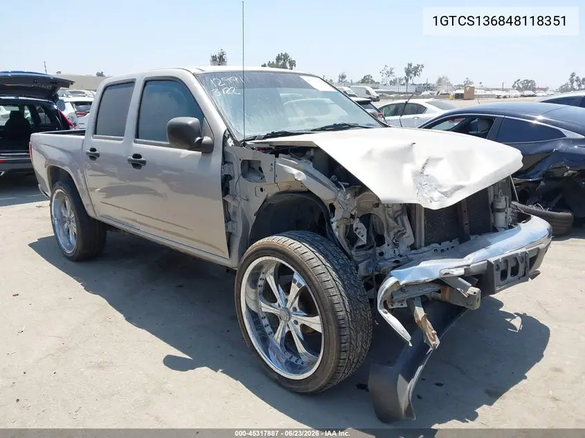 2004 GMC Canyon Sle VIN: 1GTCS136848118351 Lot: 45317887