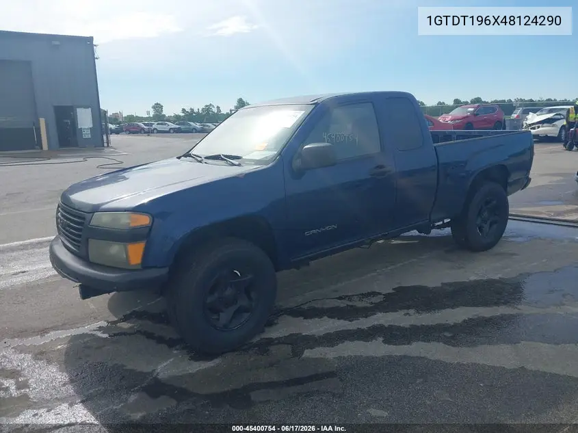 2004 GMC Canyon Sle VIN: 1GTDT196X48124290 Lot: 45400754
