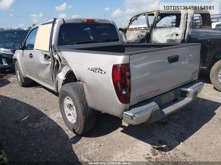 2005 GMC Canyon Sle VIN: 1GTDS136458154981 Lot: 45531976