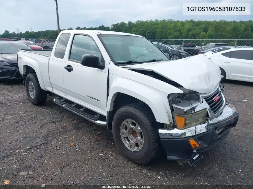 2005 GMC Canyon Sle VIN: 1GTDS196058107633 Lot: 45569664