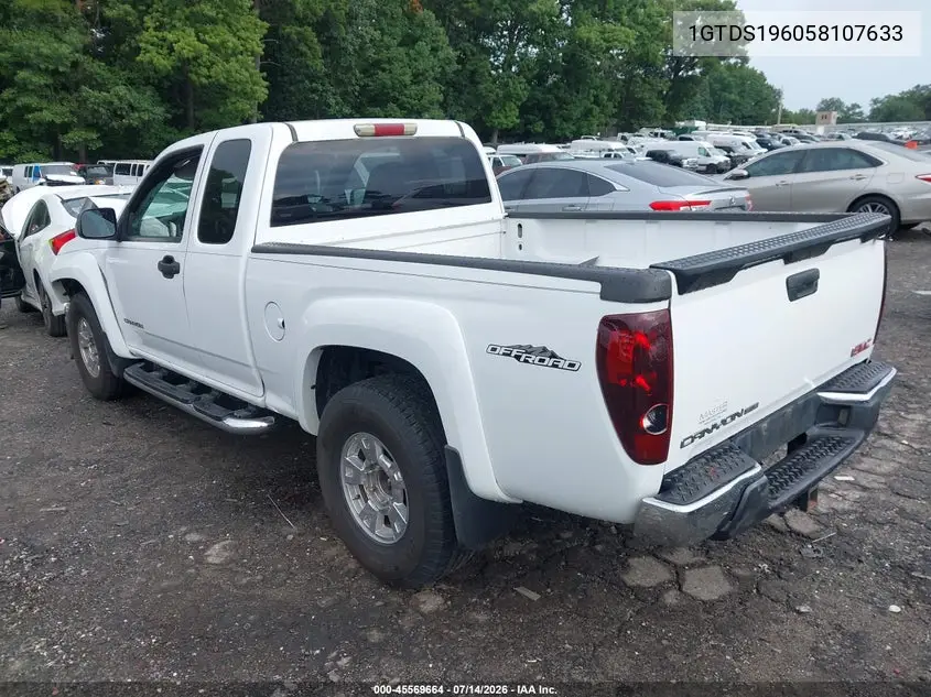 2005 GMC Canyon Sle VIN: 1GTDS196058107633 Lot: 45569664