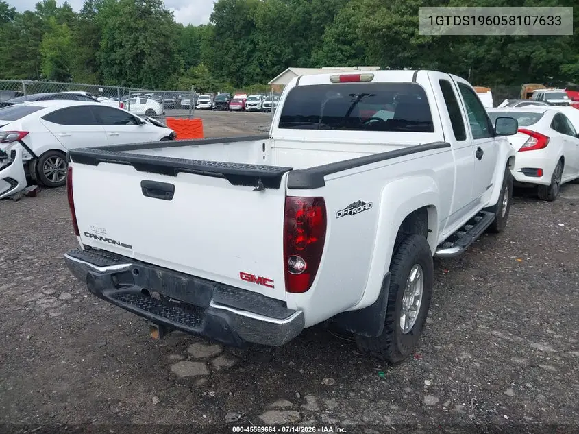 2005 GMC Canyon Sle VIN: 1GTDS196058107633 Lot: 45569664