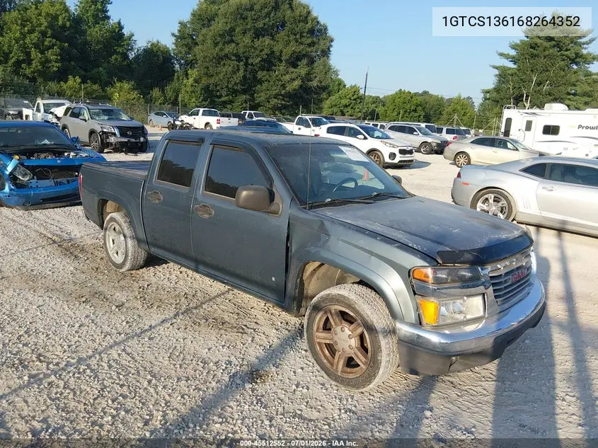 2006 GMC Canyon Sle2 VIN: 1GTCS136168264352 Lot: 45512552