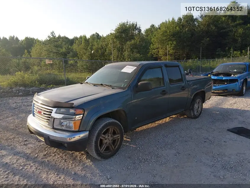 2006 GMC Canyon Sle2 VIN: 1GTCS136168264352 Lot: 45512552
