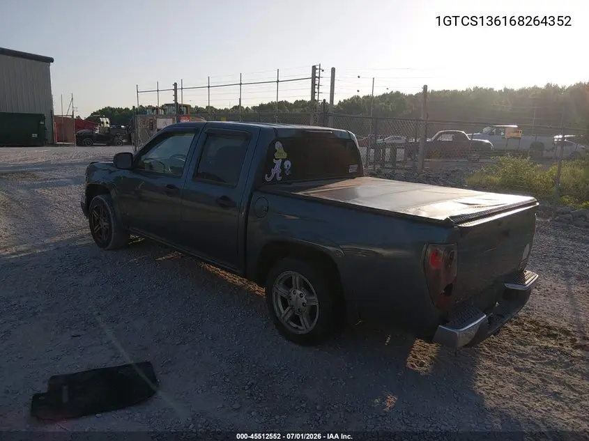 2006 GMC Canyon Sle2 VIN: 1GTCS136168264352 Lot: 45512552
