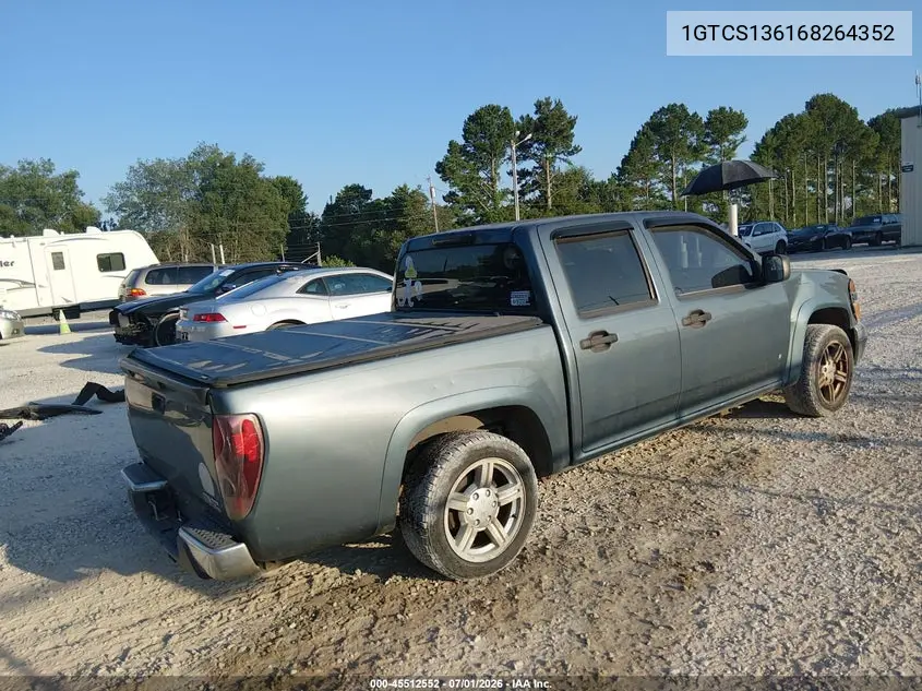 2006 GMC Canyon Sle2 VIN: 1GTCS136168264352 Lot: 45512552