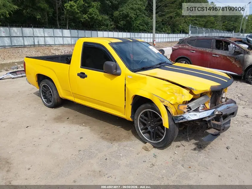 2007 GMC Canyon Sle1 VIN: 1GTCS149678190906 Lot: 45514817