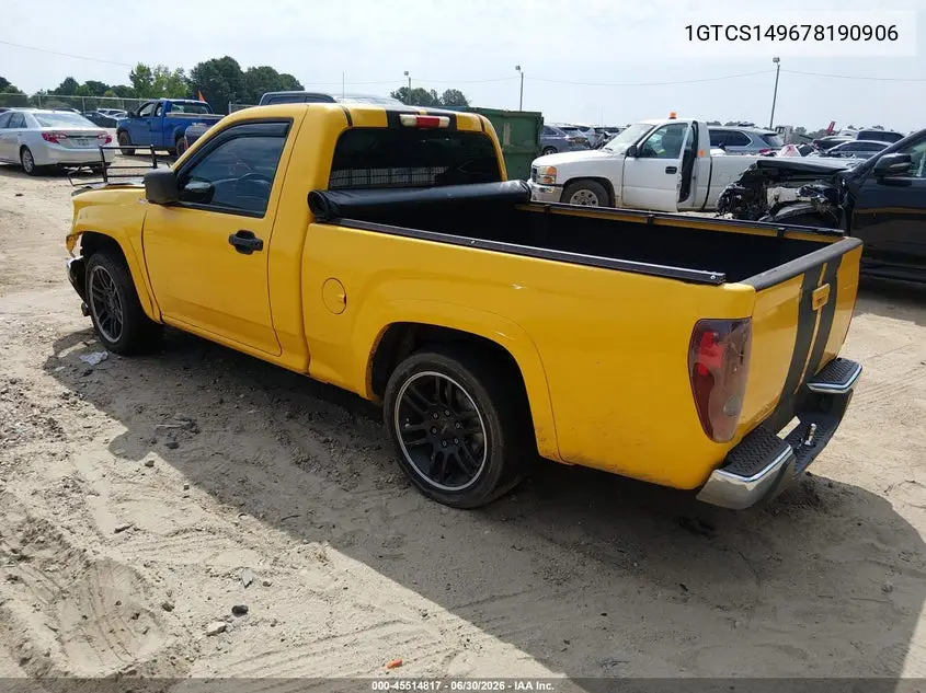 2007 GMC Canyon Sle1 VIN: 1GTCS149678190906 Lot: 45514817