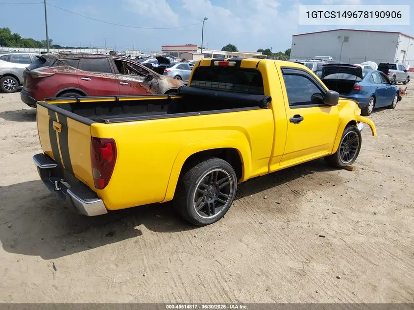 2007 GMC Canyon Sle1 VIN: 1GTCS149678190906 Lot: 45514817
